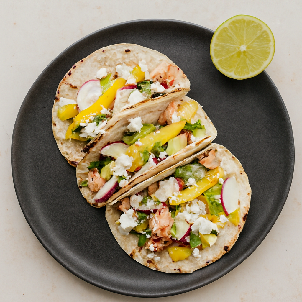 Mango and Salmon Tacos