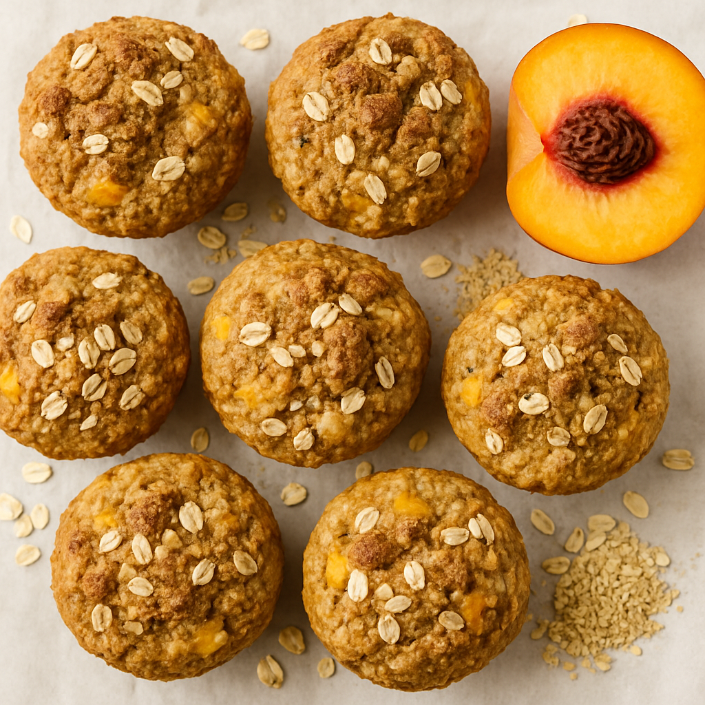 Muffins Saludables de Durazno y Avena
