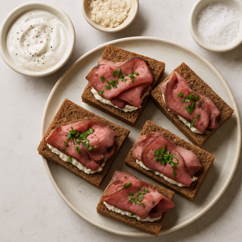 Roast Beef and Horseradish Tea Sandwiches