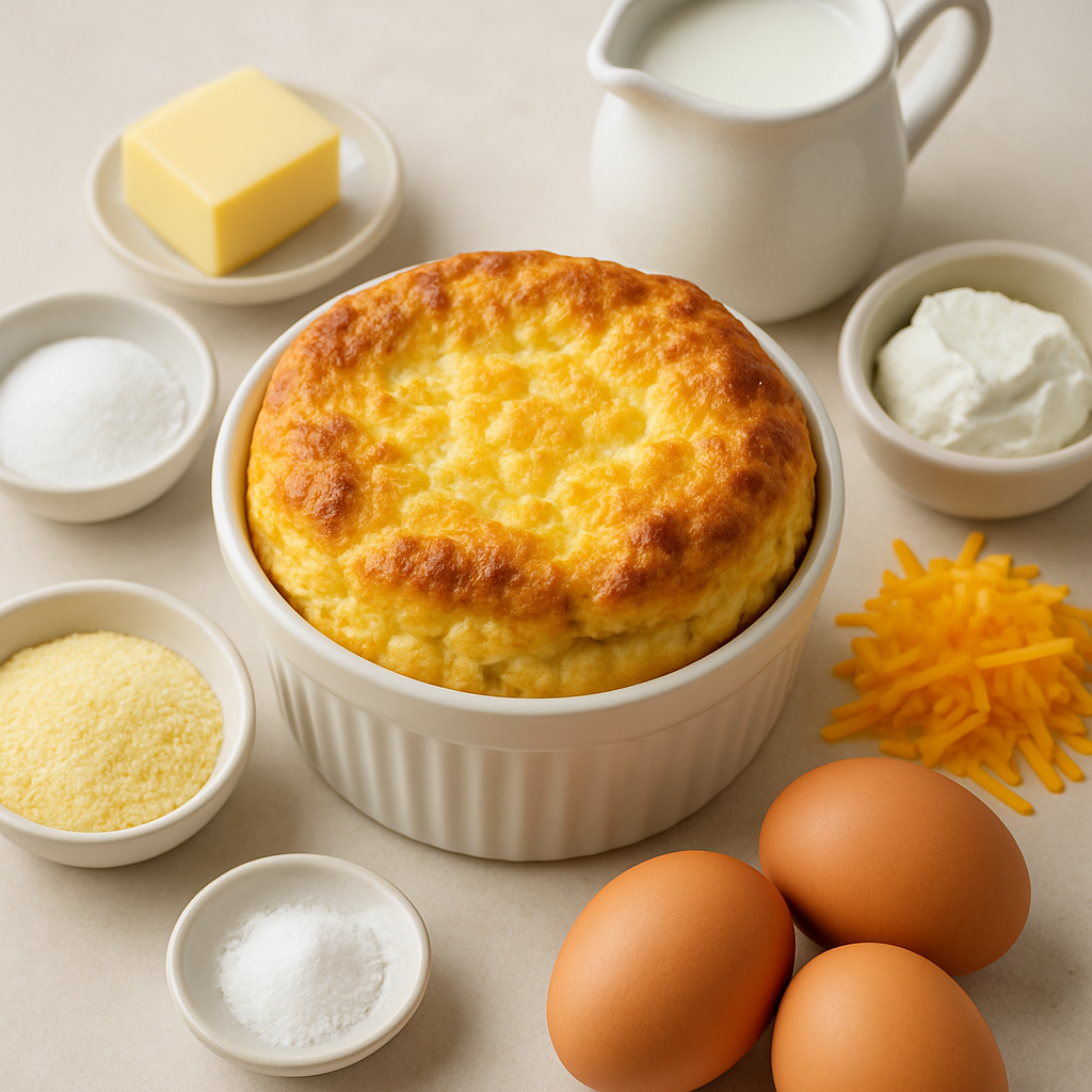 Cheesy Grits Soufflé