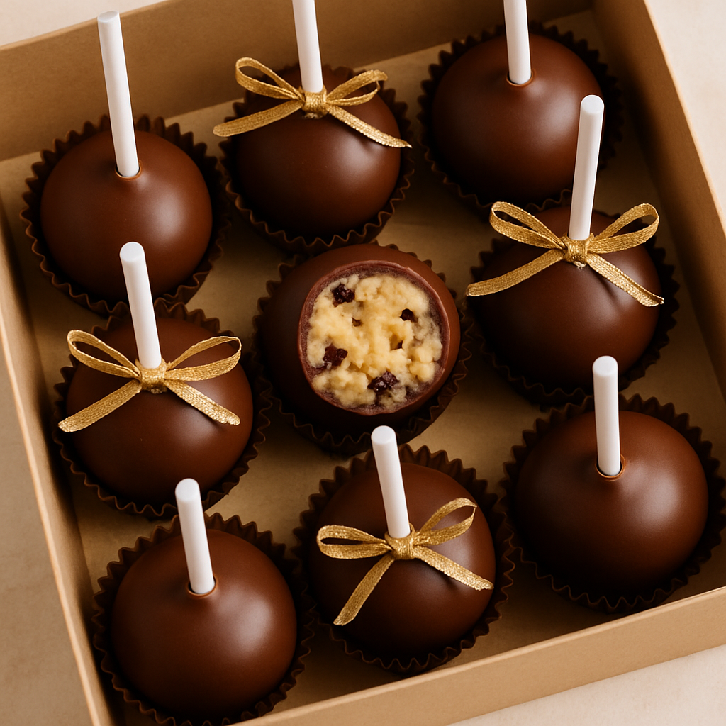 Cookie Dough Filled Cake Pops