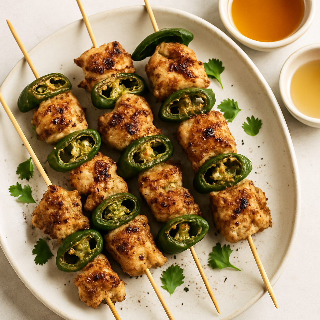 Brochetas de Pollo y Jalapeño