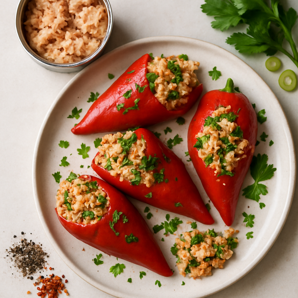 Quick and Easy Canned Wild Alaska Salmon–Stuffed Piquillo Peppers