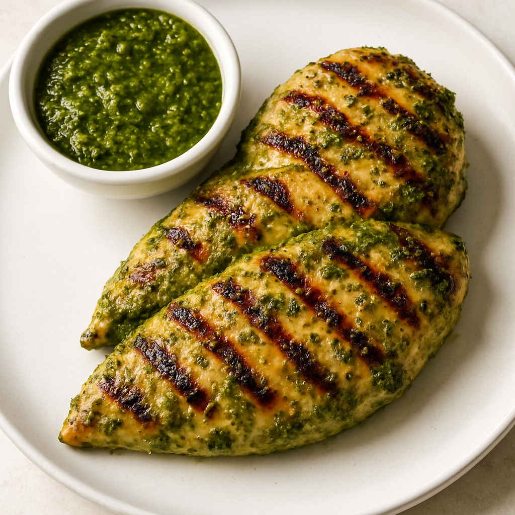 Pesto Marinated Grilled Chicken