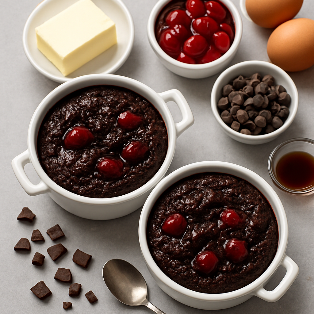 Lazy Chocolate Cherry Fudge Cake