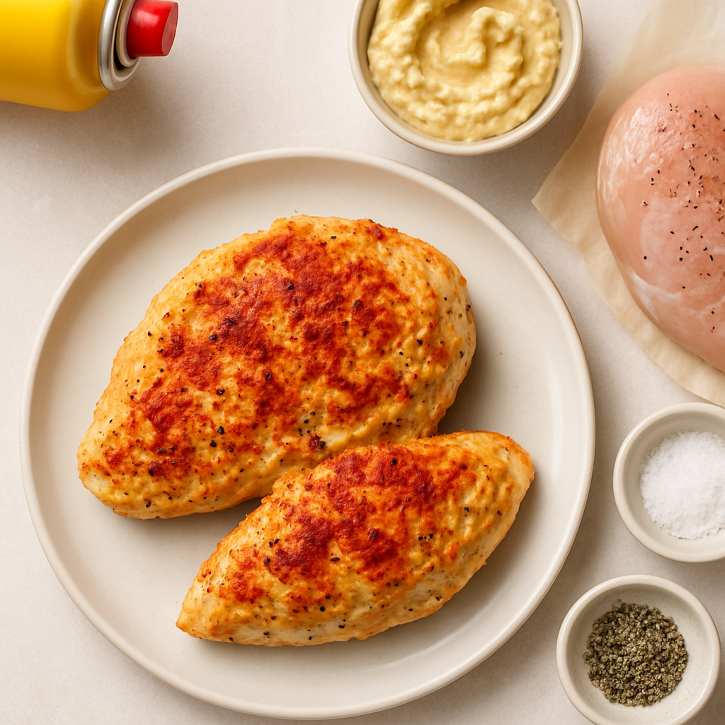 Pollo Crujiente con Costra de Hummus de 3 Ingredientes