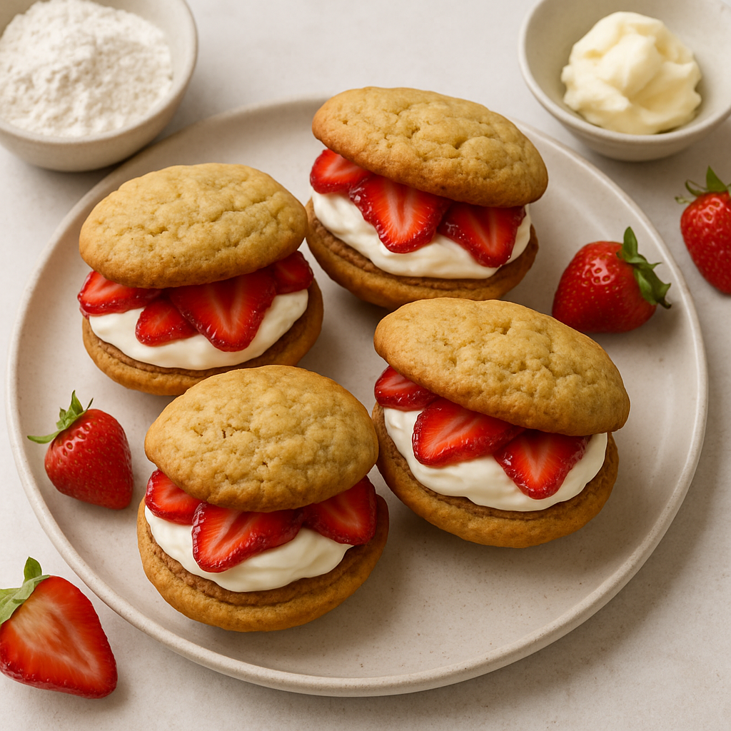 Strawberry Shortcake Whoopie Pies