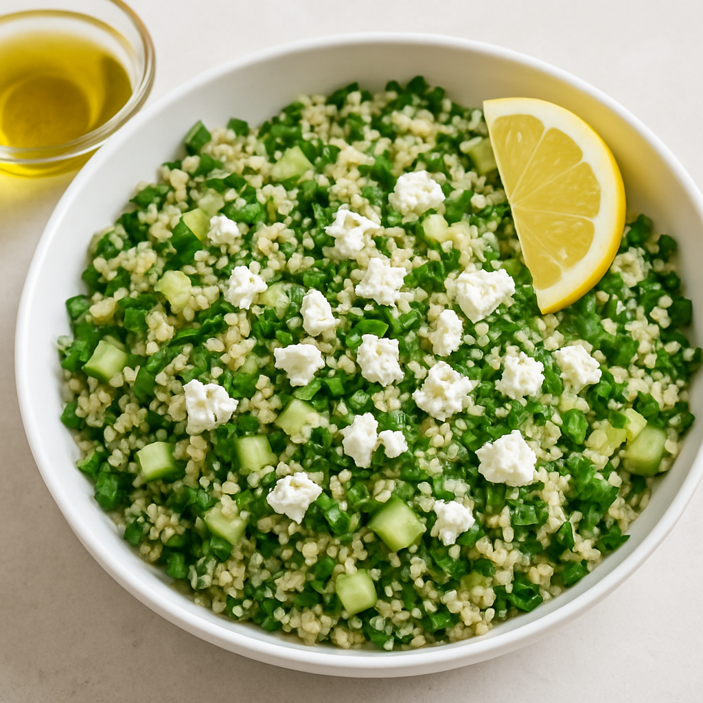 Ensalada de Tabulé de Quinoa con Limón y Queso Feta