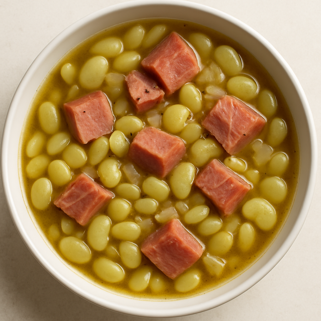 Lima Bean and Cottage Ham Soup
