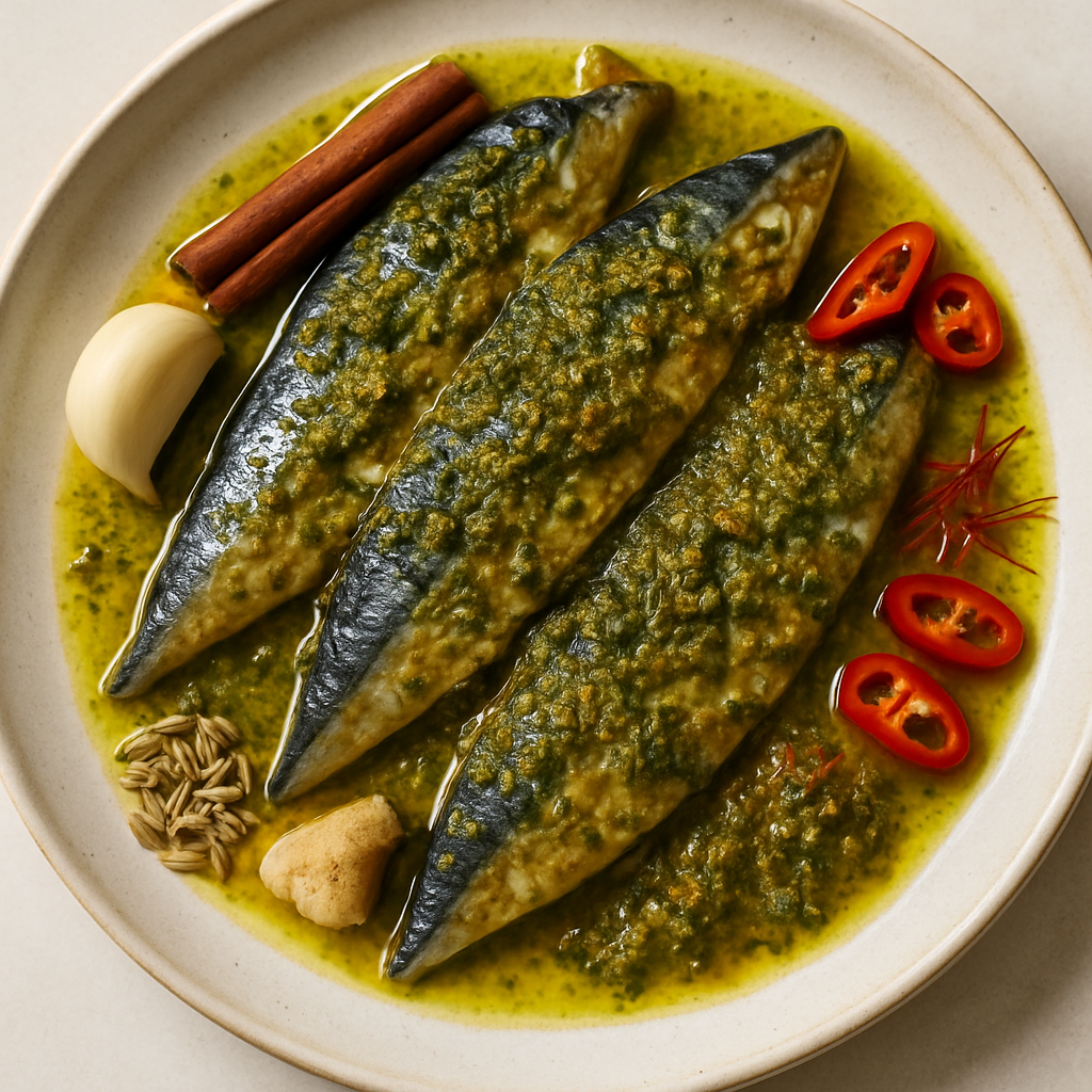 Caballa marinada con Chermoula