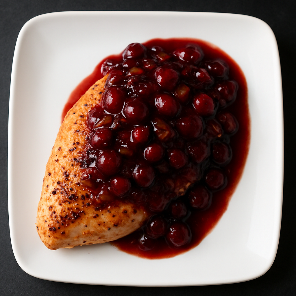Chicken Breasts with Maple Cranberry Sauce