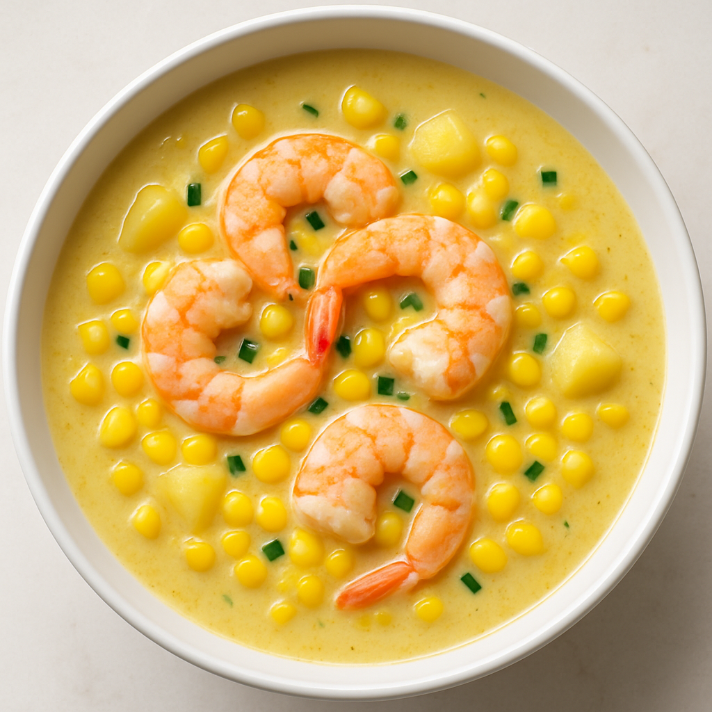 Shrimp and Corn Chowder with Chives