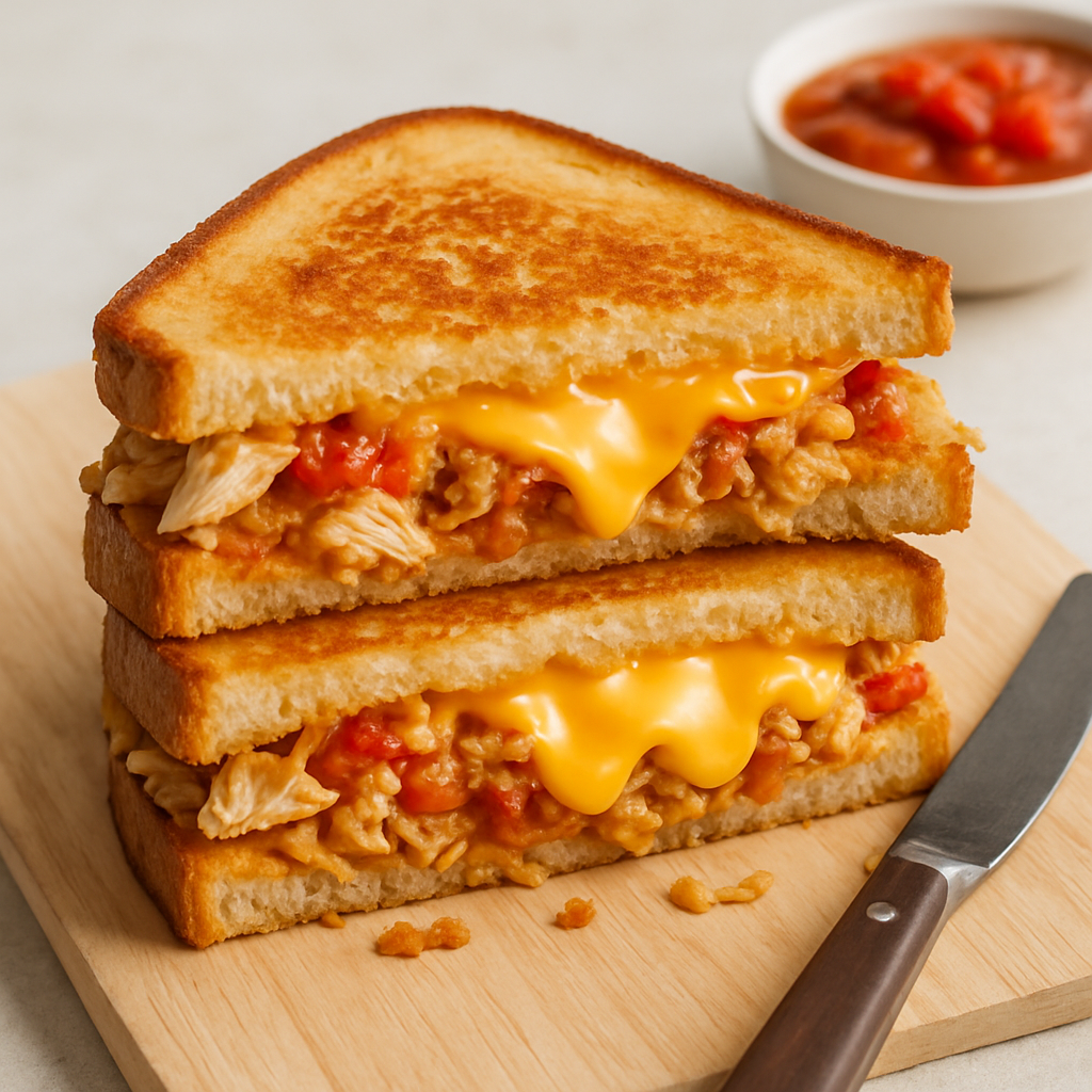 Salsa Chicken Grilled Cheese