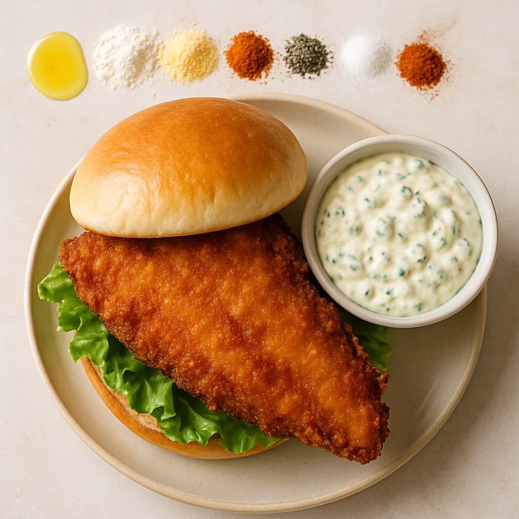 Captain Jack's Fried Fish Sandwich with Homemade Tartar Sauce
