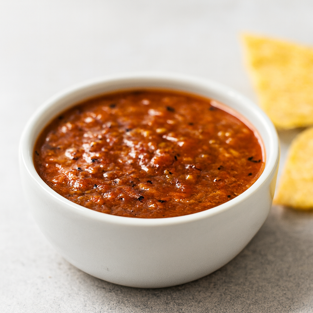 Salsa de Tomatillo y Chile Morrón Amarillo Asado