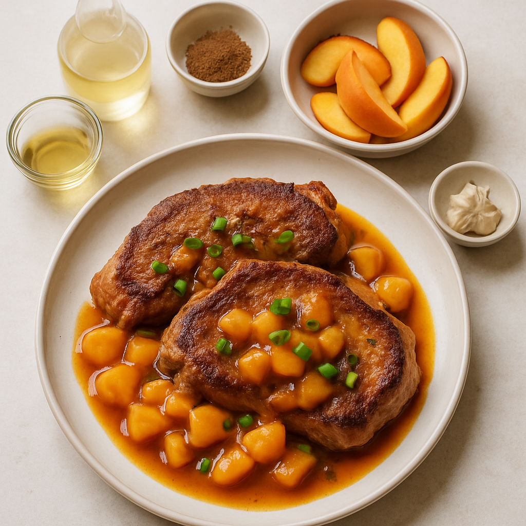 Five Spice Pork with Peach Glaze