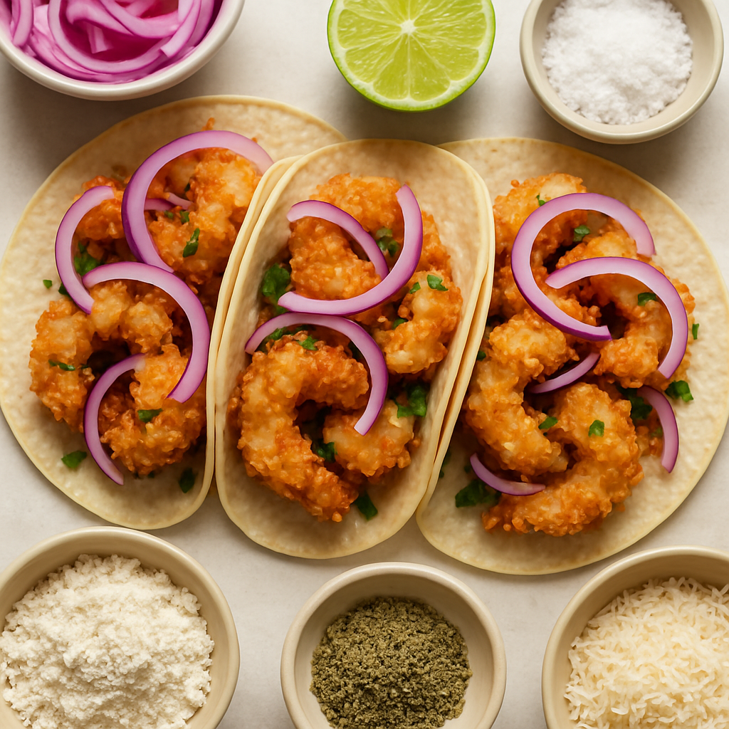 Coconut Fried Shrimp Tacos