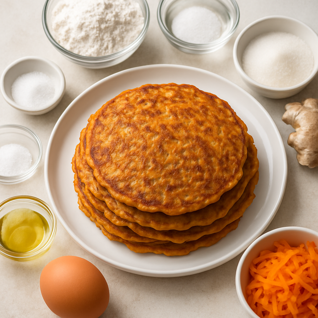 African Ginger Carrot Pancakes