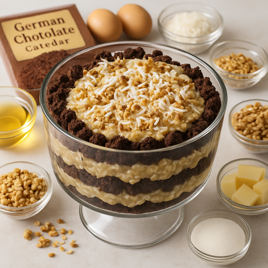Trifle de Pastel de Chocolate Alemán