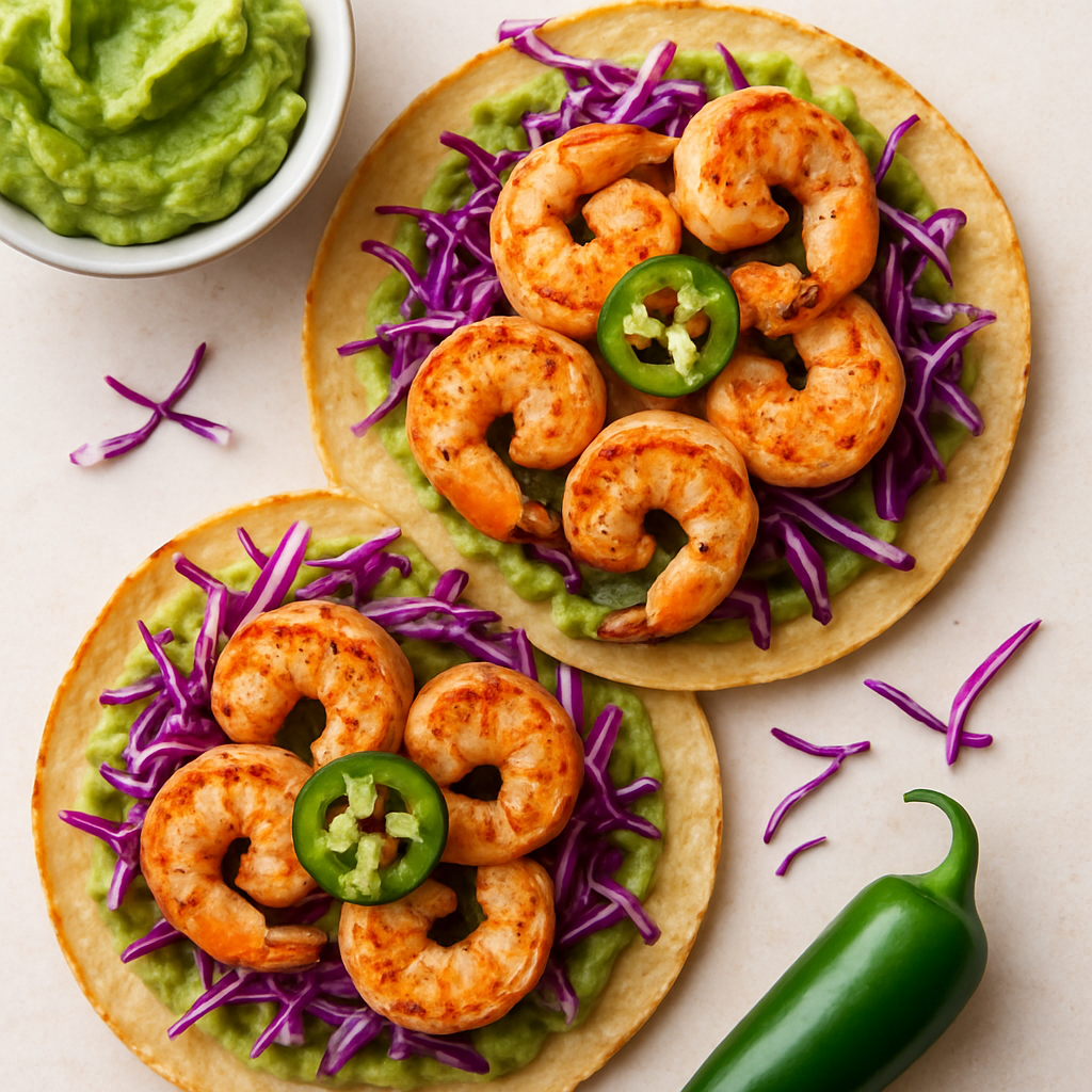 Tostadas de Camarón a la Parrilla