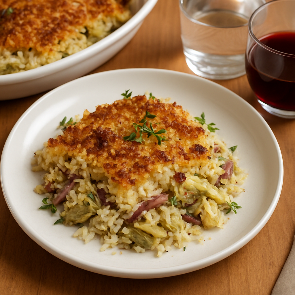 Gratín Crujiente de Arroz