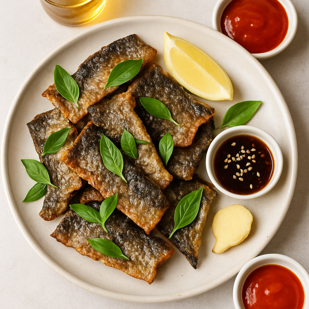 Oven Roasted Crispy Salmon Skins
