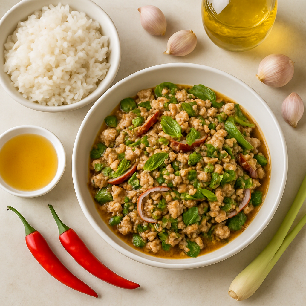 Spicy Thai Salad with Minced Pork (Larb)