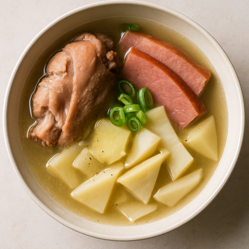 Yan Du Xian: Ham and Pork Shank Soup with Winter Bamboo
