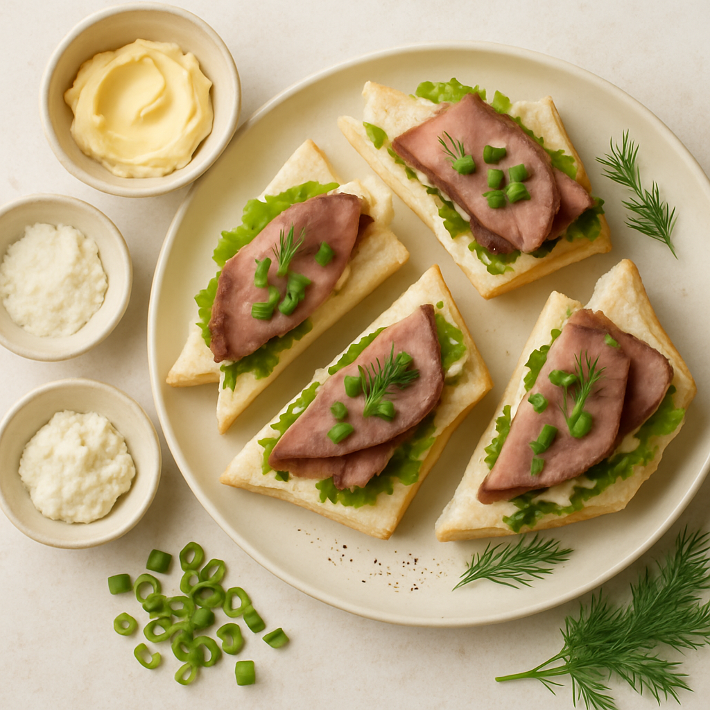 Sándwiches de Té con Carne Asada