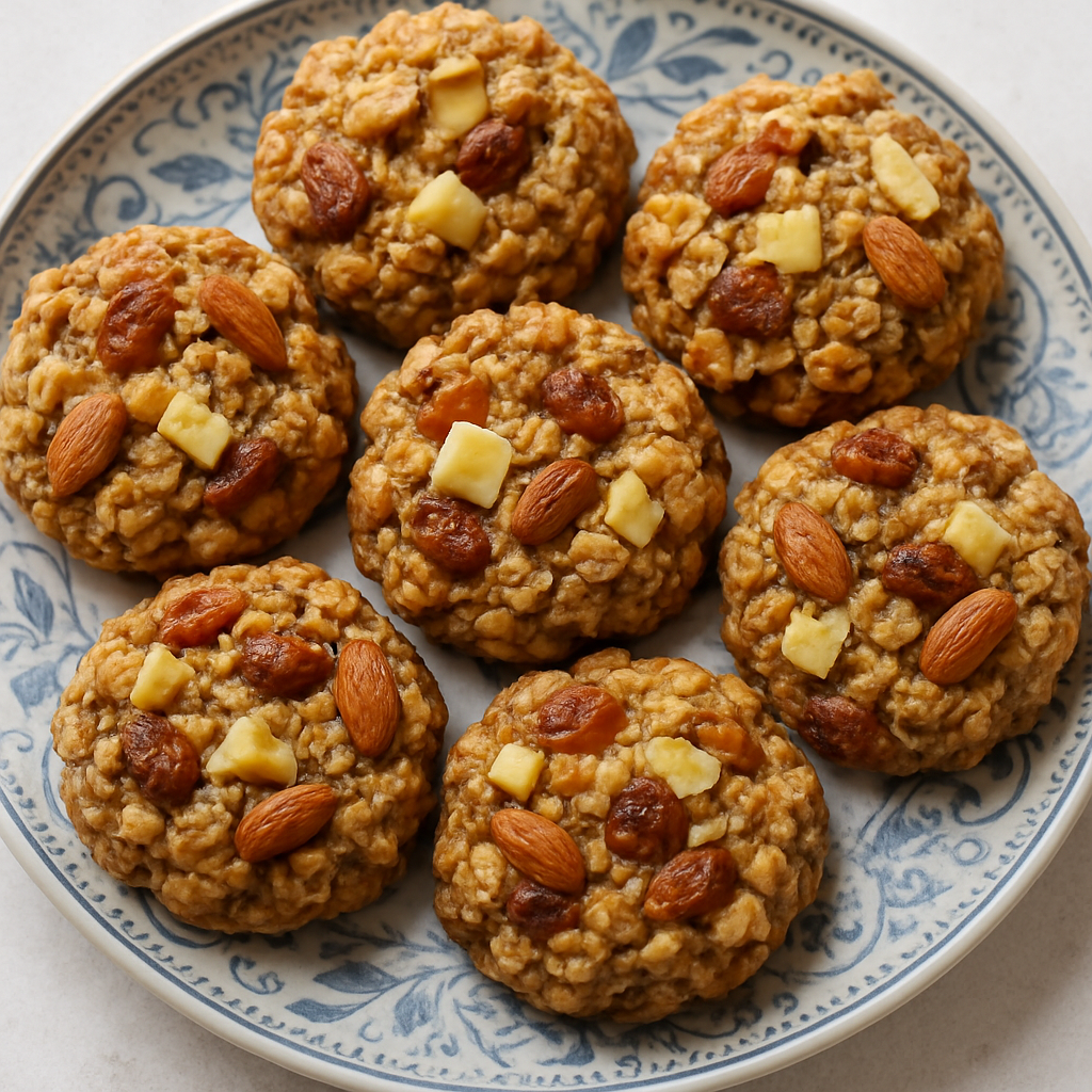 Oatmeal Breakfast Cookies with Apples and Almonds