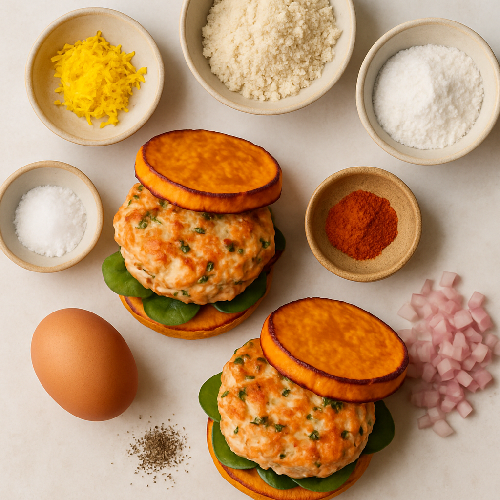 Shrimp Burgers with Sweet Potato Buns