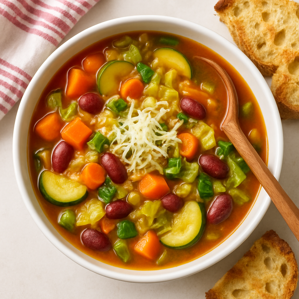 An Easy Classic Minestrone Soup