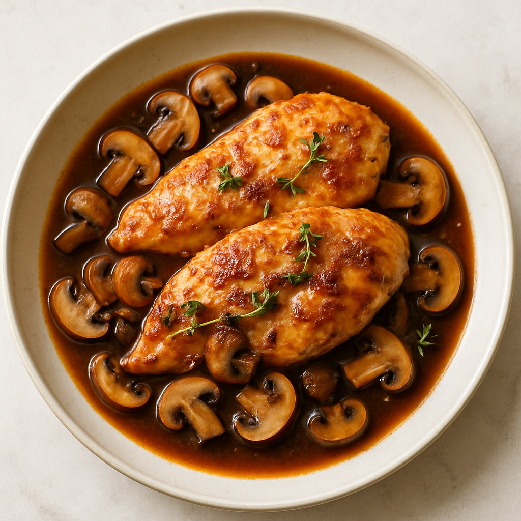 Chicken with Wine and Mushrooms