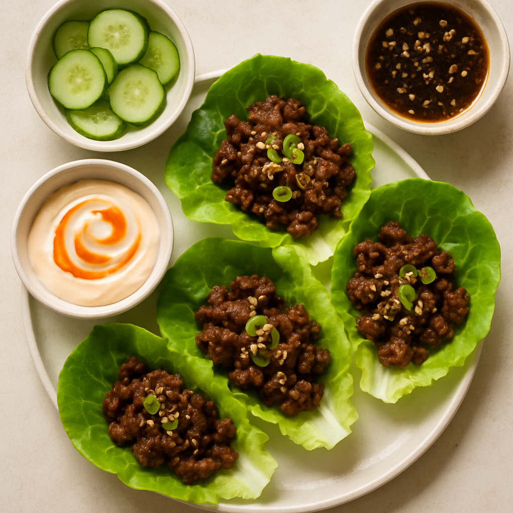 Korean Sizzling Beef Lettuce Wraps