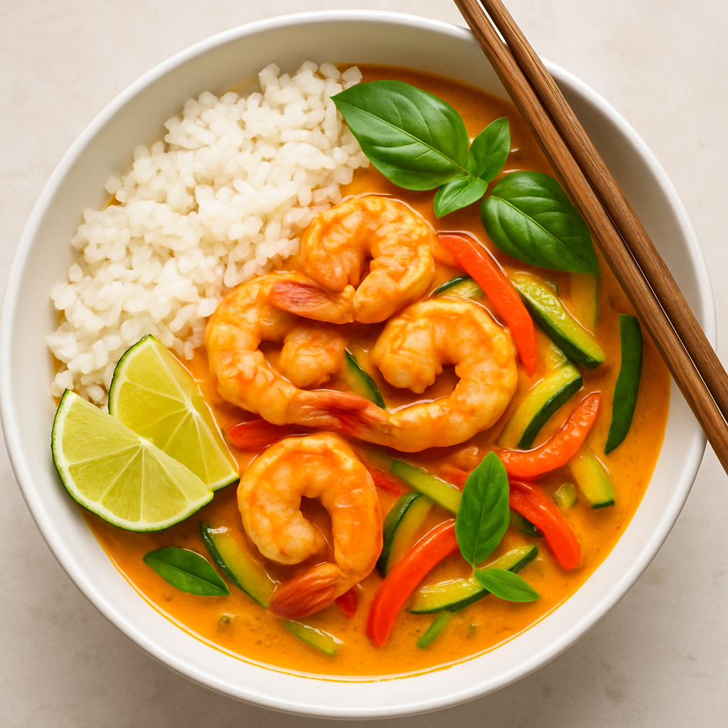 Curry Tailandés de Camarones
