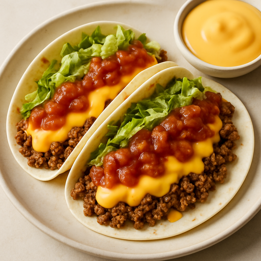 Beef and Cheddar Soft Tacos
