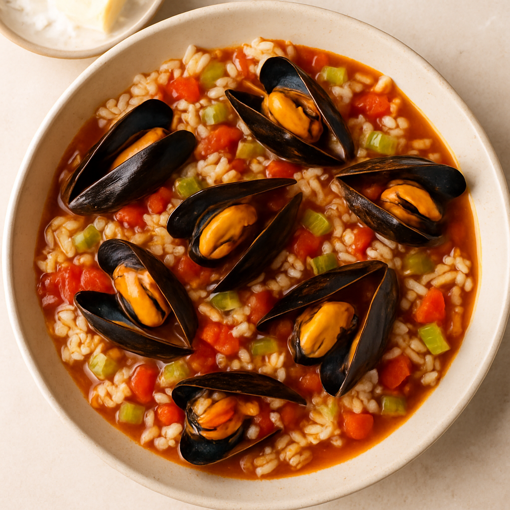 Creole Mussels with Rice