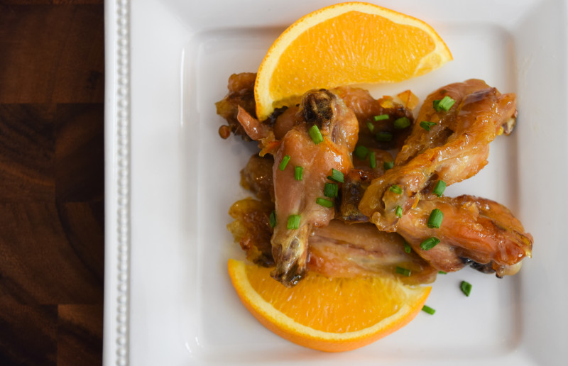 Orange Glazed Skinless Chicken Wings