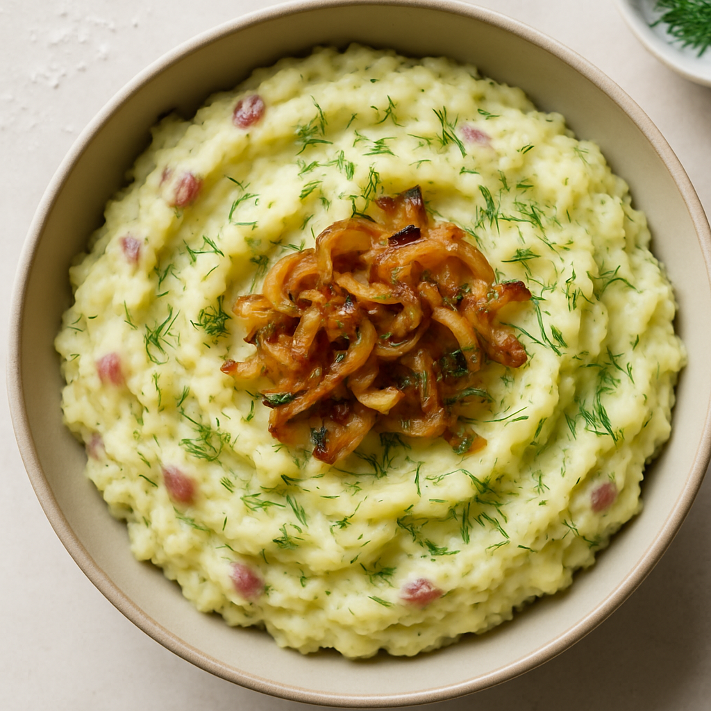 Mashed Potatoes With Onion and Dill
