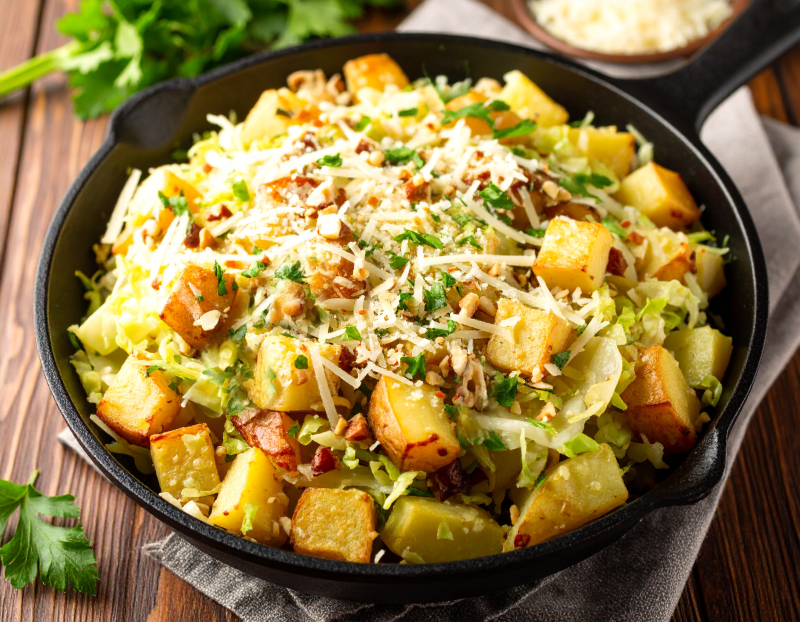 Stove Top Potato and Cabbage Casserole