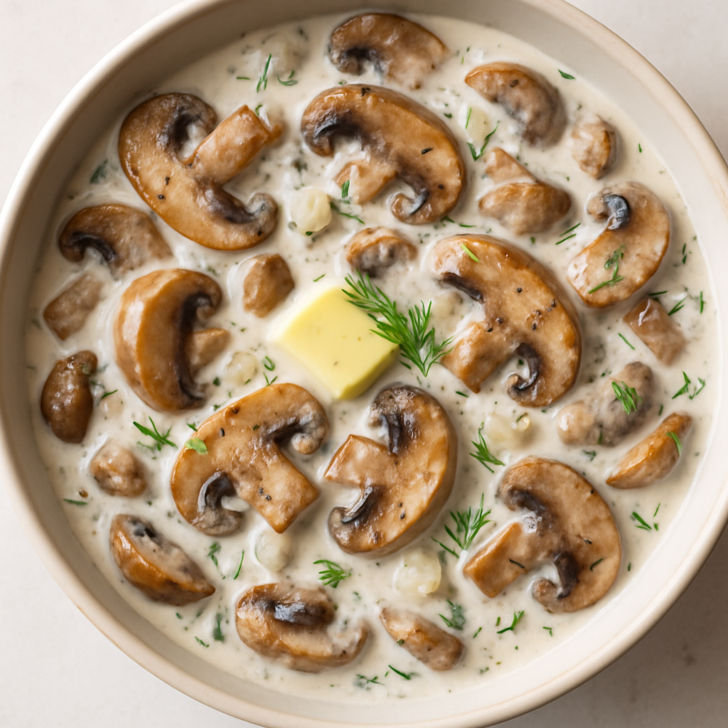 Champiñones a la Crema
