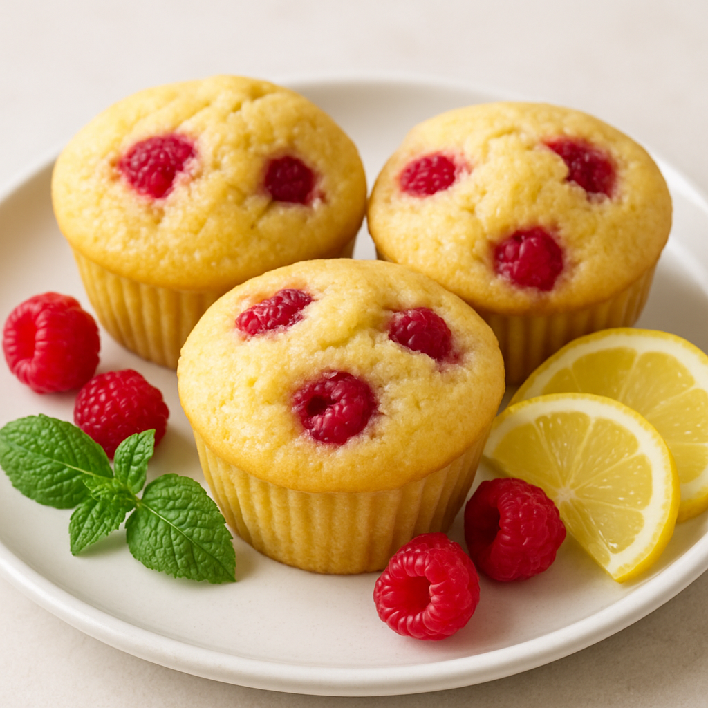 Super Soft Lemon-Raspberry Muffins