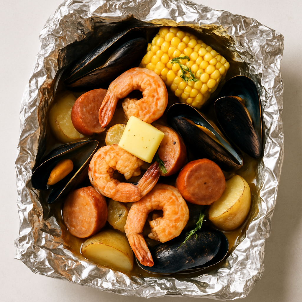 Paquetes de Camarones a la Olla (Hobo Packs)