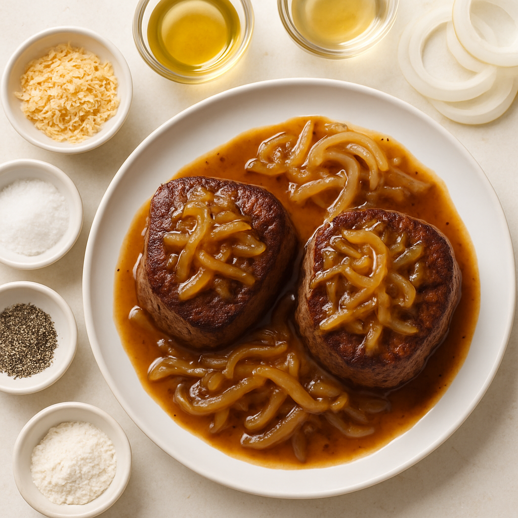 Filete de Res a la Francesa con Cebolla para Dos