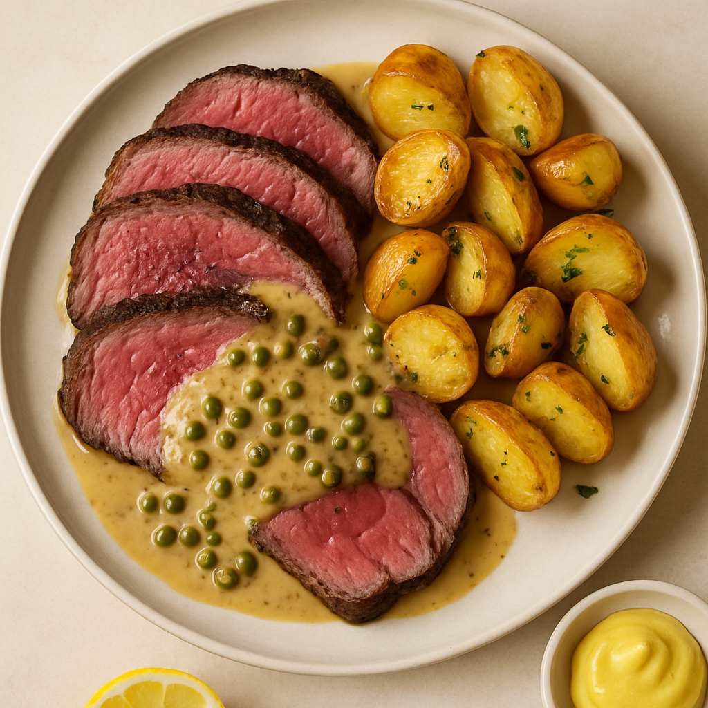 Carne Asada con Papas y Pimienta Verde