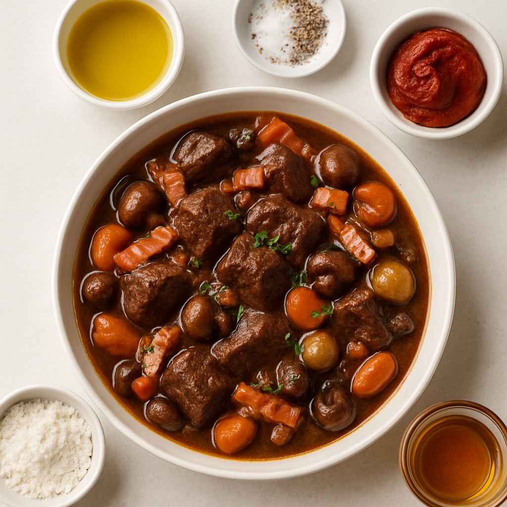 Carne a la Borgoña