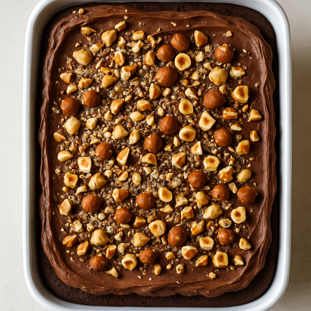 Pastel de Chocolate y Avellana con Glaseado