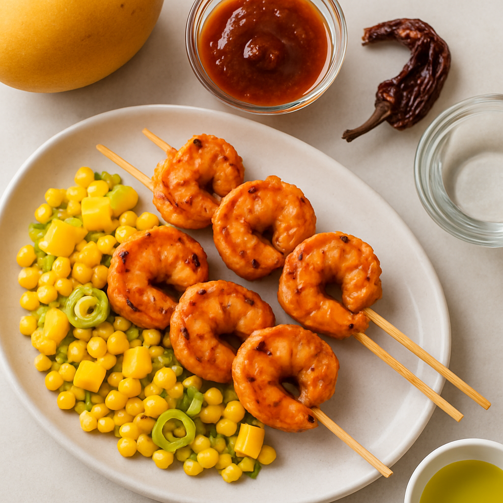 Spicy Chipotle Mango Shrimp with Succotash