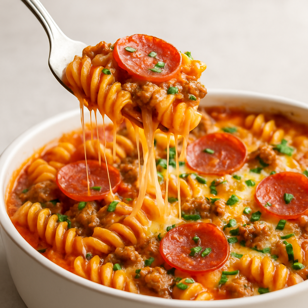 Pasta al Horno con Pizza en Una Olla
