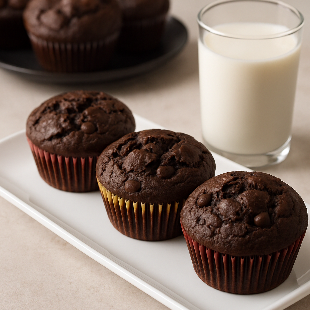 Magdalenas de Doble Chocolate